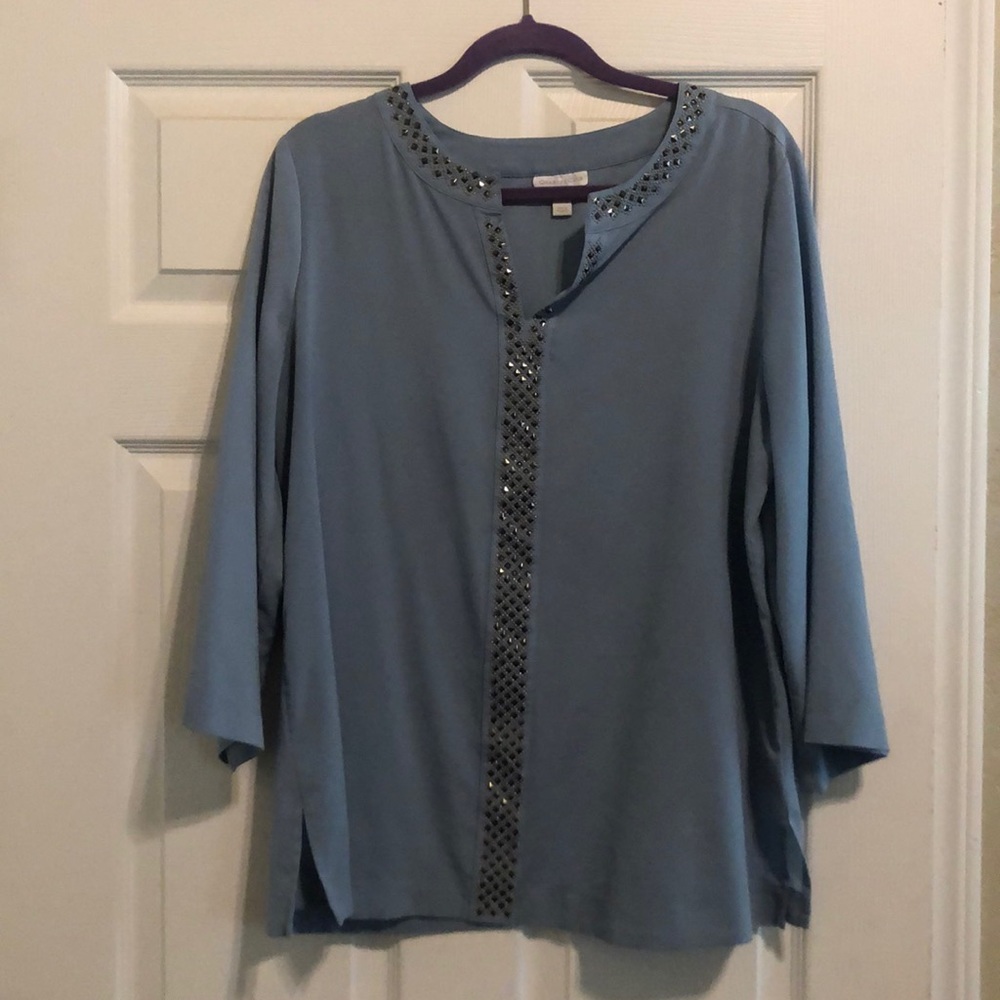 Charter Club- Cadet blue blouse